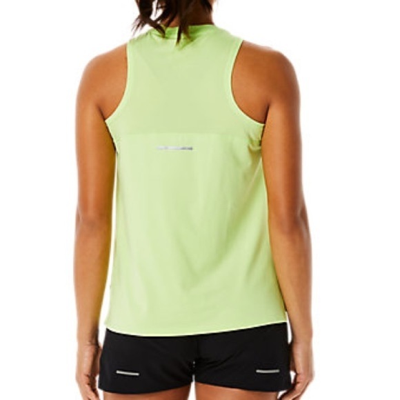 ASICS women’s running tank medium running tank lime yellow bright Nwt - Picture 3 of 9